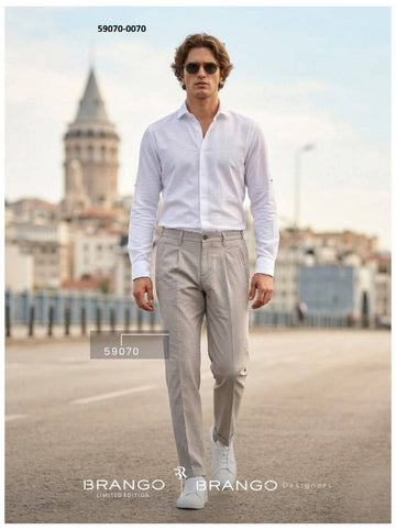 BRANGO international menswear premium casual button-down shirt collection crafted in Türkiye.