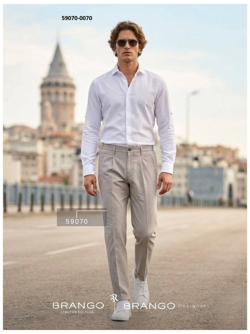 BRANGO international menswear premium casual button-down shirt collection crafted in Türkiye.
