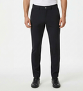 Front view of Brango Original men's official semi-casual Turkish cotton stretch pants in black