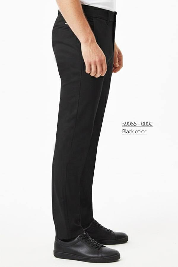 Front view of Brango Original men's official semi-casual Turkish cotton stretch pants in black