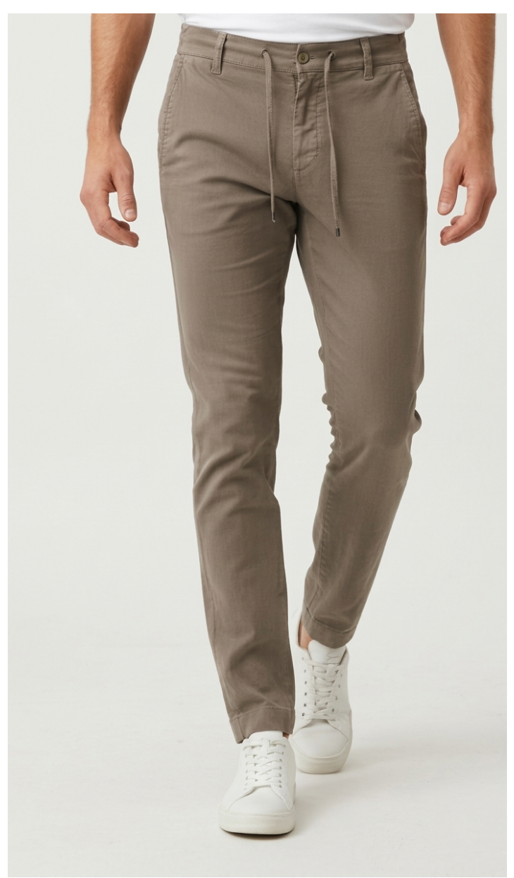  Front view of Brango Original men's deep nero black signature comfort-fit stretch pants featuring a clean flat-front cut.