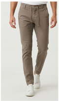 Front view of Brango Original men's deep nero black signature comfort-fit stretch pants featuring a clean flat-front cut.