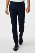 Front view of Brango Original men's light ash grey mercer urban stretch pants featuring a clean flat-front design. 