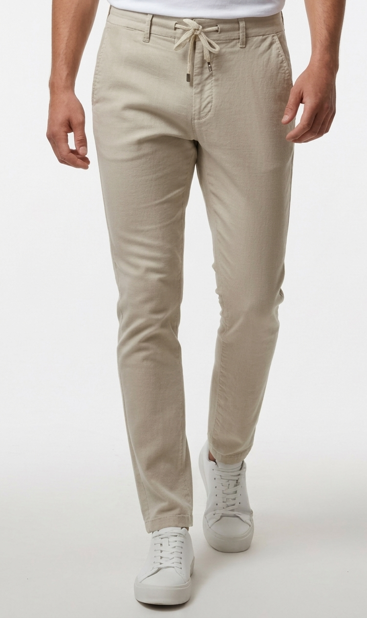  Front view of Brango Original men's steel mid-grey nomad flex stretch pants featuring a clean flat-front design.