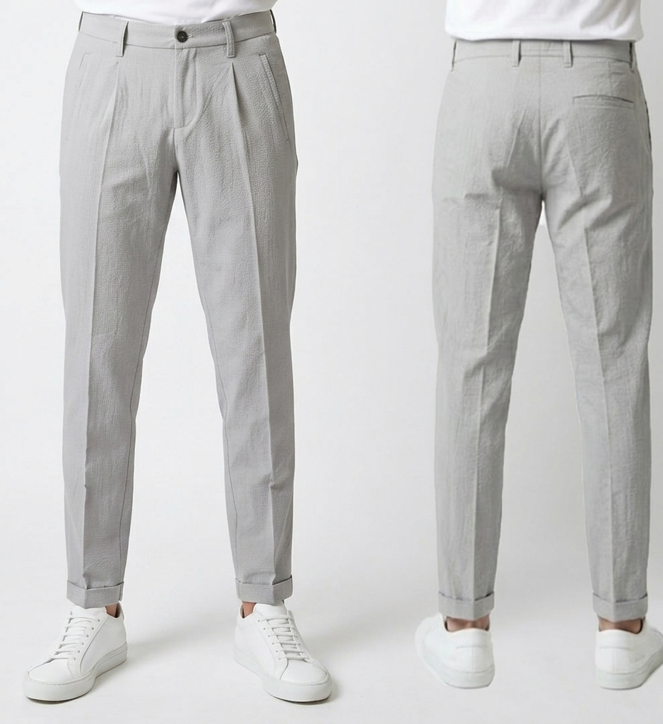 Front and back view of Brango Original men's Turkish cotton stretch pants