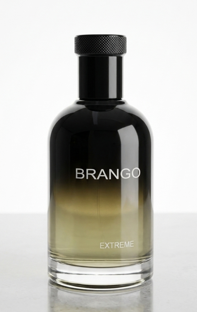  Elegant front view of the premium Brango Original Turkish Elixir luxury perfume bottle in the Narco Mystic Floral edition.